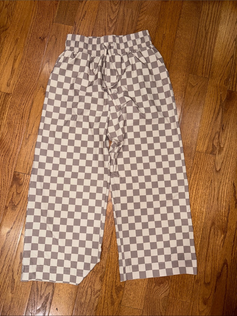 Albion Wide Leg Checkerboard Pants